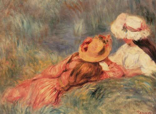 Pierre Renoir Jeune Filles au Bord de L'eau Spain oil painting art